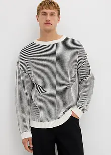 Maglione a coste in misto cotone, loose fit, bonprix Maglione a coste in misto cotone, loose fit, bonprix
