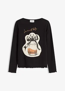 Maglia a maniche lunghe in cotone elasticizzato, bonprix Maglia a maniche lunghe in cotone elasticizzato, bonprix