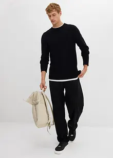 Maglione effetto 2 in 1 strutturato in misto cotone, bonprix Maglione effetto 2 in 1 strutturato in misto cotone, bonprix