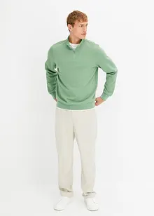 Felpa con colletto e zip, bonprix Felpa con colletto e zip, bonprix