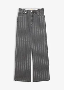Jeans wide leg con effetti destroyed, vita alta, bonprix Jeans wide leg con effetti destroyed, vita alta, bonprix
