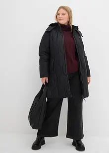 Cappotto corto con trapuntatura a diamante e zip laterali, bonprix Cappotto corto con trapuntatura a diamante e zip laterali, bonprix