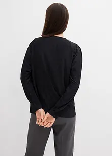 Maglia a maniche lunghe con effetto strutturato, bonprix Maglia a maniche lunghe con effetto strutturato, bonprix