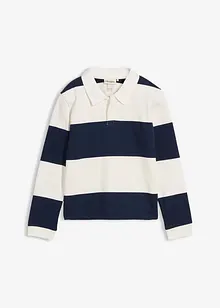 Felpa stile polo in puro cotone biologico, bonprix Felpa stile polo in puro cotone biologico, bonprix