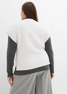 Gilet in maglia a trecce, bonprix Gilet in maglia a trecce, bonprix