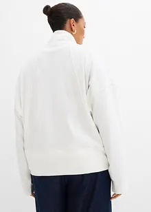 Felpa con zip in morbido Punto di Roma, bonprix Felpa con zip in morbido Punto di Roma, bonprix