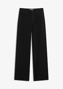 Pantaloni in twill di puro cotone, vita alta, bonprix Pantaloni in twill di puro cotone, vita alta, bonprix