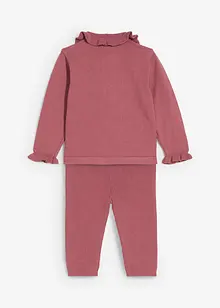 Maglia con colletto con volant e leggings (set 2 pezzi), bonprix Maglia con colletto con volant e leggings (set 2 pezzi), bonprix