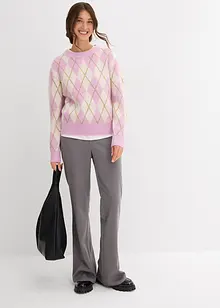 Maglione in filato fine a quadri, bonprix Maglione in filato fine a quadri, bonprix