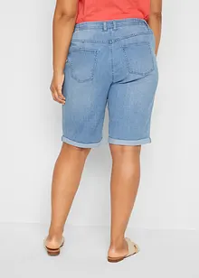 Bermuda comfort in jeans elasticizzato con cinta comoda, bonprix Bermuda comfort in jeans elasticizzato con cinta comoda, bonprix