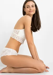Reggiseno a bustier in pizzo elasticizzato, bonprix Reggiseno a bustier in pizzo elasticizzato, bonprix