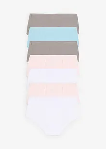 Culotte con cotone biologico morbido e fiocco in satin (pacco da 7), bonprix Culotte con cotone biologico morbido e fiocco in satin (pacco da 7), bonprix