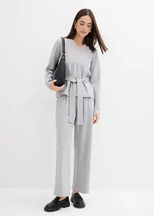 Maglia a maniche lunghe con cintura da annodare in misto viscosa, bonprix Maglia a maniche lunghe con cintura da annodare in misto viscosa, bonprix