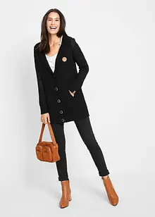 Cardigan lungo con cappuccio, bonprix Cardigan lungo con cappuccio, bonprix