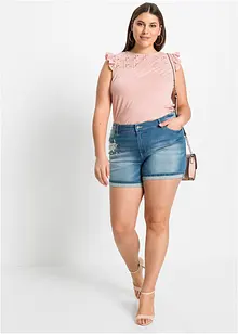 Shorts di jeans con applicazioni, vita media, bonprix Shorts di jeans con applicazioni, vita media, bonprix