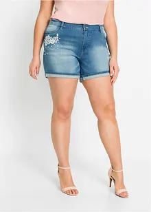 Shorts di jeans con applicazioni, vita media, bonprix Shorts di jeans con applicazioni, vita media, bonprix