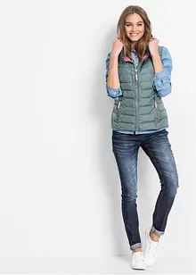 Gilet trapuntato con cappuccio, bonprix Gilet trapuntato con cappuccio, bonprix