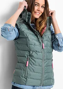 Gilet trapuntato con cappuccio, bonprix Gilet trapuntato con cappuccio, bonprix