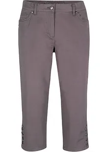 Pantaloni capri in cotone con cinta comoda e bottoni., bonprix Pantaloni capri in cotone con cinta comoda e bottoni., bonprix