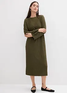 Abito midi in crinkle strutturato, bonprix Abito midi in crinkle strutturato, bonprix