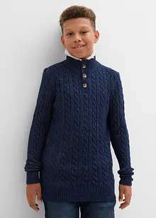 Maglione con colletto alto con bottoni, bonprix Maglione con colletto alto con bottoni, bonprix