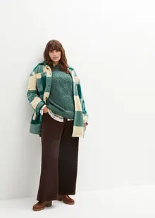 Maglione a scollo rotondo con lavorazione a trecce, bonprix Maglione a scollo rotondo con lavorazione a trecce, bonprix