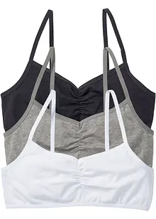 Reggiseno bustier con cotone morbido (pacco da 3), bonprix Reggiseno bustier con cotone morbido (pacco da 3), bonprix