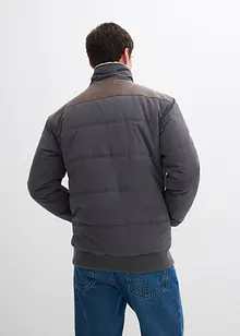 Bomber trapuntato idrorepellente con dettagli in similpelle, bonprix Bomber trapuntato idrorepellente con dettagli in similpelle, bonprix