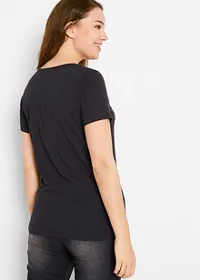 Maglia a maniche corte in filato fiammato, bonprix Maglia a maniche corte in filato fiammato, bonprix