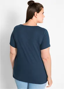 Maglia a maniche corte in filato fiammato, bonprix Maglia a maniche corte in filato fiammato, bonprix