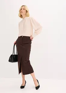 Gonna longuette in similpelle scamosciata, bonprix Gonna longuette in similpelle scamosciata, bonprix