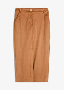 Gonna longuette in similpelle scamosciata, bonprix Gonna longuette in similpelle scamosciata, bonprix