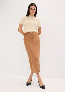 Gonna longuette in similpelle scamosciata, bonprix Gonna longuette in similpelle scamosciata, bonprix