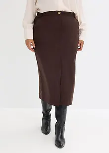 Gonna longuette in similpelle scamosciata, bonprix Gonna longuette in similpelle scamosciata, bonprix