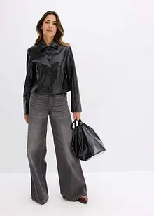 Giacca in similpelle con stampa effetto coccodrillo lucida, bonprix Giacca in similpelle con stampa effetto coccodrillo lucida, bonprix