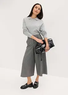 Bermuda lunghi con motivo spigato in simil lana, bonprix Bermuda lunghi con motivo spigato in simil lana, bonprix