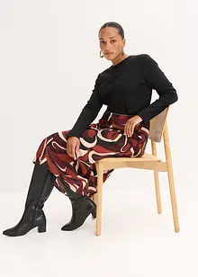 Gonna midi in satin fluente, bonprix Gonna midi in satin fluente, bonprix