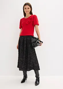 Gonna midi in tessuto operato, bonprix Gonna midi in tessuto operato, bonprix