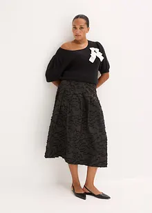 Gonna midi in tessuto operato, bonprix Gonna midi in tessuto operato, bonprix