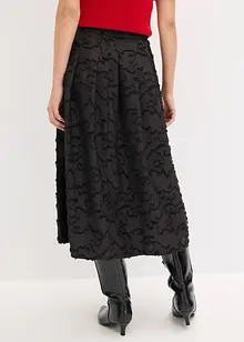 Gonna midi in tessuto operato, bonprix Gonna midi in tessuto operato, bonprix