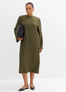 Abito midi in crinkle strutturato, bonprix Abito midi in crinkle strutturato, bonprix