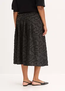 Gonna midi in tessuto operato, bonprix Gonna midi in tessuto operato, bonprix