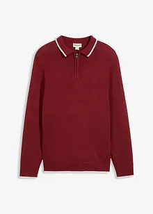 Maglione con colletto a polo e cotone riciclato, bonprix Maglione con colletto a polo e cotone riciclato, bonprix
