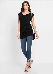 Maglia lunga con drappeggio, bonprix Maglia lunga con drappeggio, bonprix