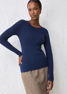 Maglione a costine in lana merino, bonprix Maglione a costine in lana merino, bonprix