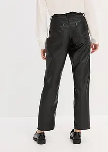 Pantaloni in similpelle con cinta comoda, bonprix Pantaloni in similpelle con cinta comoda, bonprix