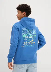 Felpa con cappuccio e stampa dietro in puro cotone biologico, bonprix Felpa con cappuccio e stampa dietro in puro cotone biologico, bonprix