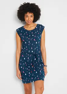 Abito in maglina fantasia con maniche ad aletta, bonprix Abito in maglina fantasia con maniche ad aletta, bonprix