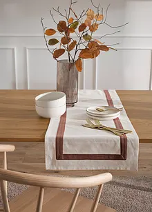 Runner tavolo in cotone biologico con bordo decorativo, bonprix Runner tavolo in cotone biologico con bordo decorativo, bonprix