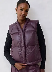 Gilet trapuntato in nappa d'agnello, bonprix Gilet trapuntato in nappa d'agnello, bonprix